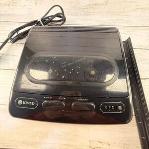 Kinyo 2-Way VHS Video Rewinder Black Fast Forward Rewind Tape Counter Vintage
